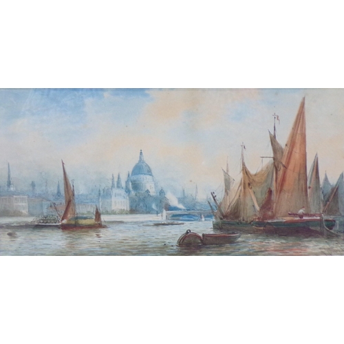 344 - English School 'On the Thames' pair of watercolours 19x30cm each