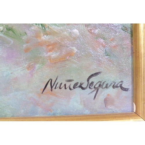 345 - Nunez Segura 'Gypsy Moth' oil on canvas 60x45cm signed