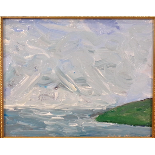 347 - Cahill O'Connor 'Achill Island' oil on board 19x25cm signed