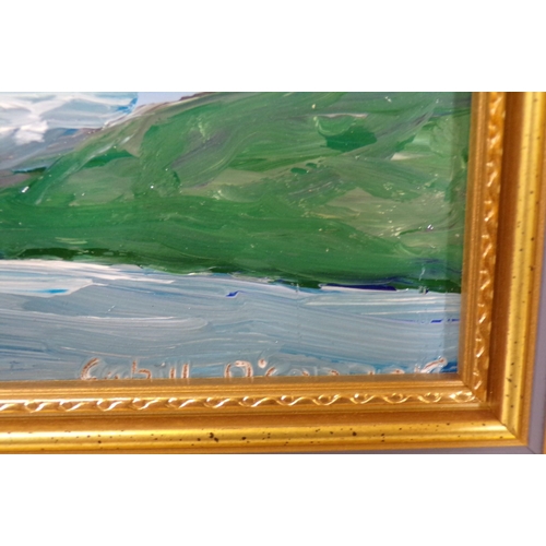 347 - Cahill O'Connor 'Achill Island' oil on board 19x25cm signed