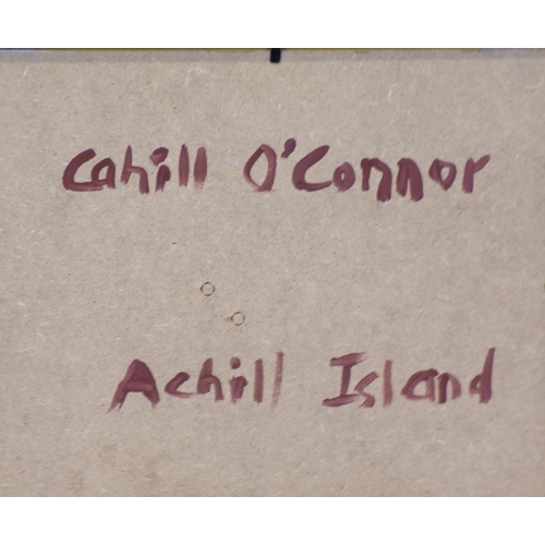 347 - Cahill O'Connor 'Achill Island' oil on board 19x25cm signed