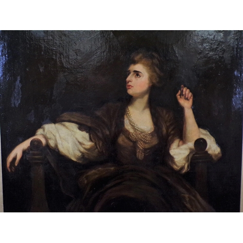 358 - Victorian School 'Portrait of a lady' oil on canvas 110x70cm