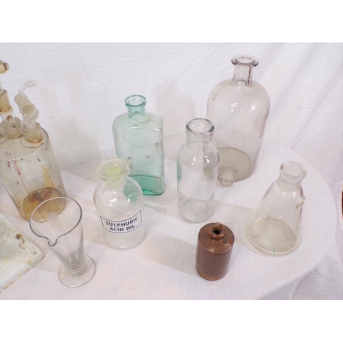 5 - Assorted lot of apothecary jars, glassware, etc in box