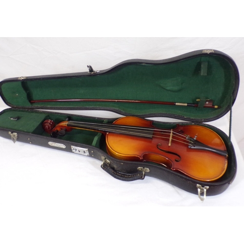 57 - Chinese Skylark vintage violin in fitted carrying case, with bow