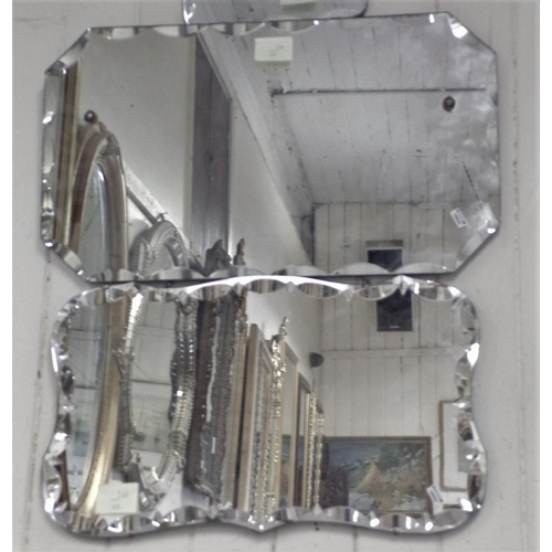 79 - Four assorted Art Deco style wall mirrors with bevelled decoration