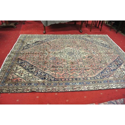 86 - Washed red ground full pile Persian Sarou carpet