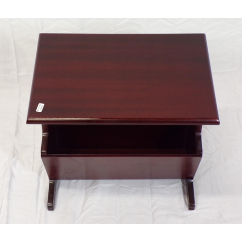 9 - Edwardian style mahogany magazine table with bracket feet