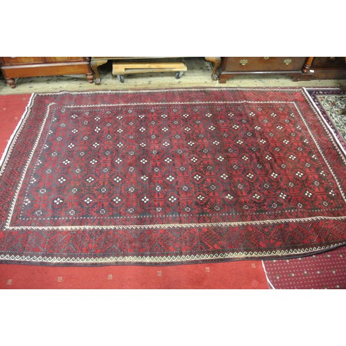 44 - Rich ground hand woven Persian belouch tribal rug