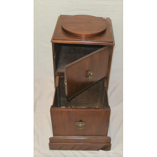 14 - Edwardian mahogany press with drawers, on plinth