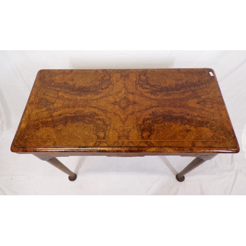 105 - Willian IV inlaid and crossbanded walnut card table with swivel fold-over top, herringbone inlay, in... 