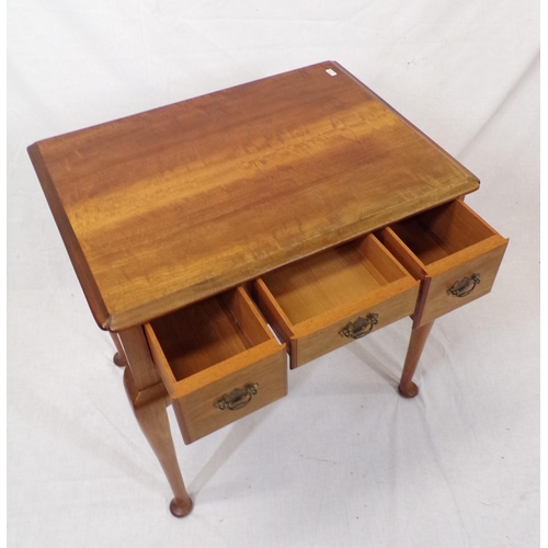 36 - Edwardian satinwood lowboy with cabriole legs