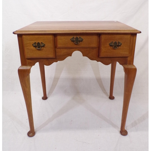 36 - Edwardian satinwood lowboy with cabriole legs