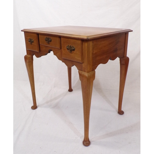 36 - Edwardian satinwood lowboy with cabriole legs