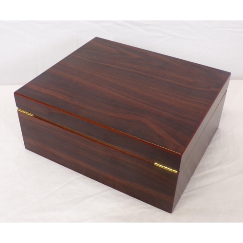 68 - Edwardian style mahogany humidor with sectioned interior