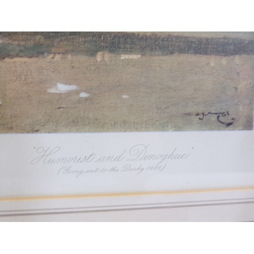 252 - Sir Alfred James Munnings 'Humorist and Donoghue' print 50x60cm