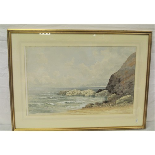 256 - FA Webb 'Peaceful coastal scene' watercolour 43x68cm