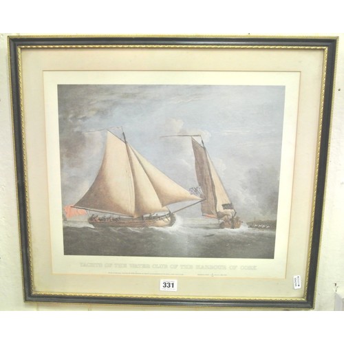 277 - Peter Monamy 'Yachts of the Water Club of the Harbour of Cork' limited edition print 30x38cm