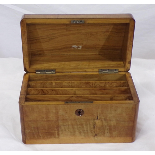 109 - Edwardian mahogany stationery box with sectioned interior