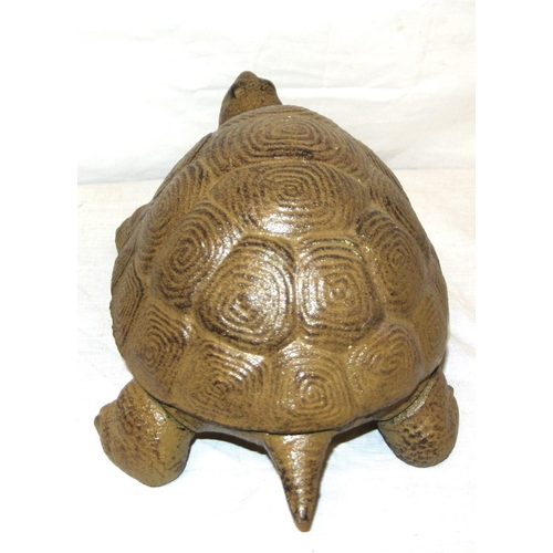 157 - Cast iron garden ornament of a turtle