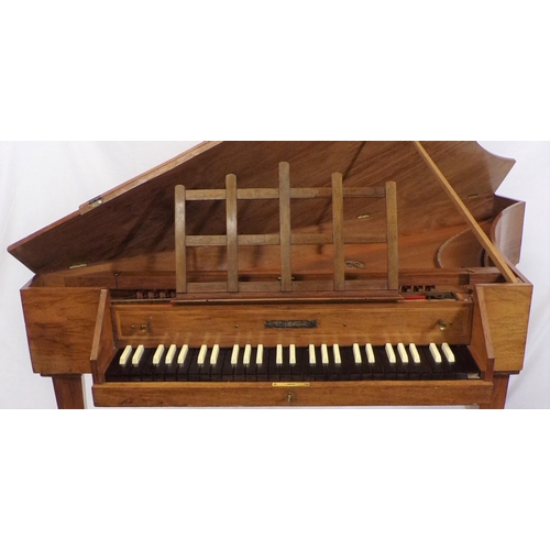 180 - Mahogany cased Spinet by Neupert Bamberg, NFI37, on square tapering legs with castors