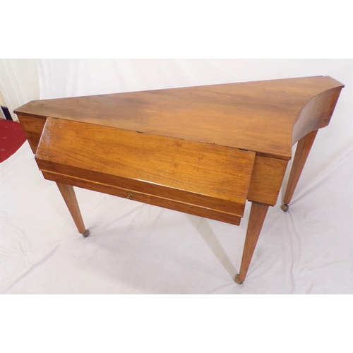 180 - Mahogany cased Spinet by Neupert Bamberg, NFI37, on square tapering legs with castors