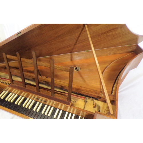 180 - Mahogany cased Spinet by Neupert Bamberg, NFI37, on square tapering legs with castors