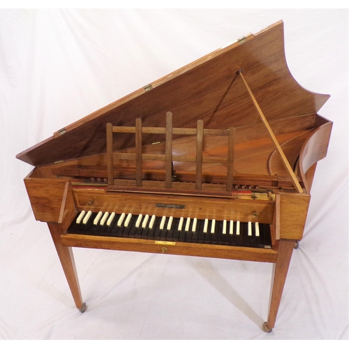 180 - Mahogany cased Spinet by Neupert Bamberg, NFI37, on square tapering legs with castors