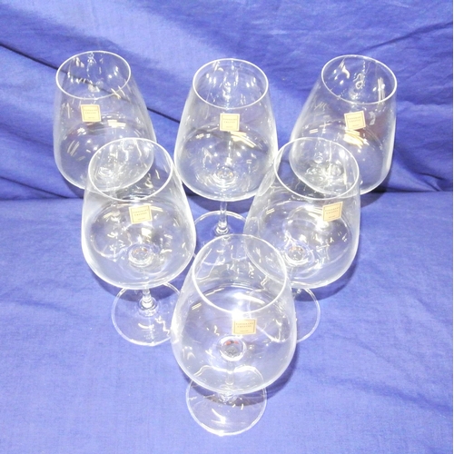 211 - Set of six Tipperary Crystal wine glasses with round bases