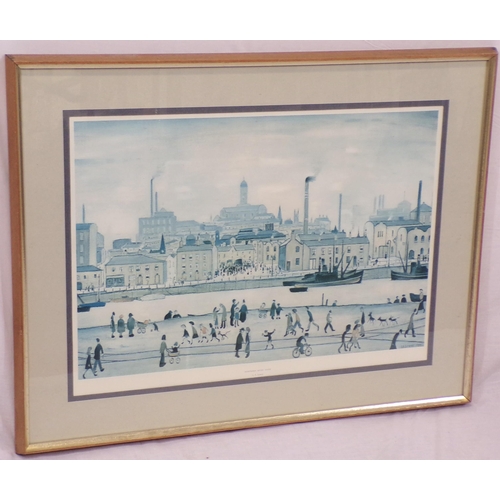 254 - L.S Lowry 'Northern River Scene' print 40x60cm