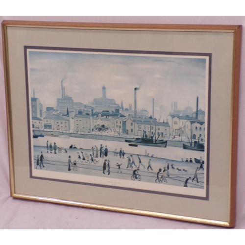 254 - L.S Lowry 'Northern River Scene' print 40x60cm