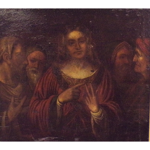 278 - 18th Century School 'Religious study' oil on board 45x48cm