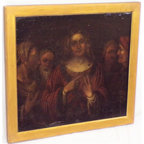 278 - 18th Century School 'Religious study' oil on board 45x48cm