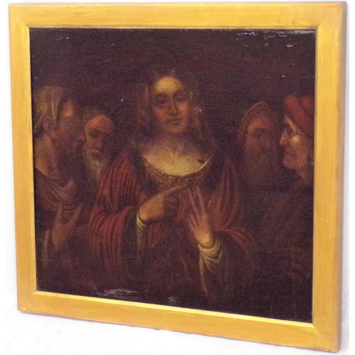 278 - 18th Century School 'Religious study' oil on board 45x48cm