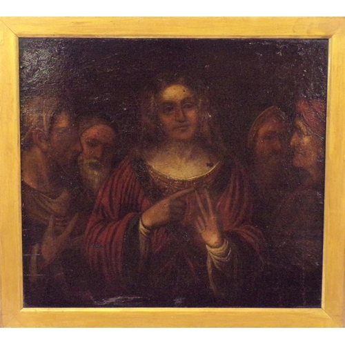 278 - 18th Century School 'Religious study' oil on board 45x48cm