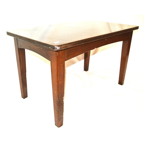 56 - Mahogany coffee table with reeded borders and tapering legs