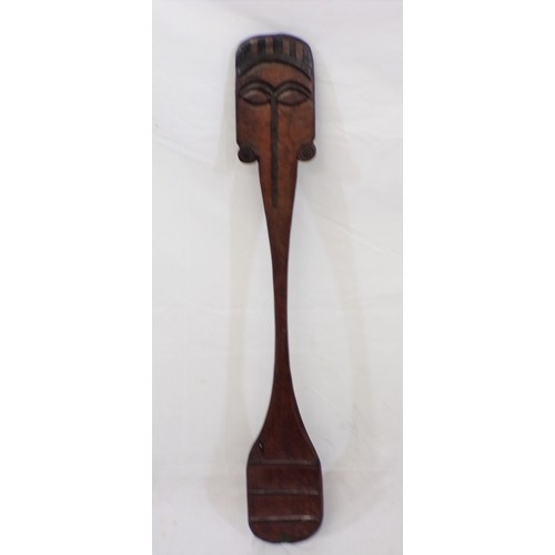 179 - Antique Polynesian tropical wood Easter Island dance paddle