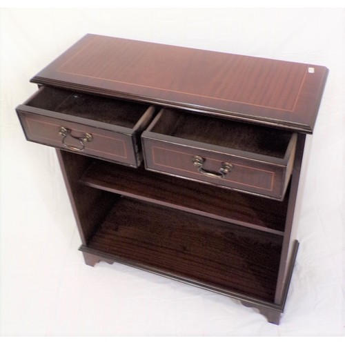 248 - Edwardian inlaid mahogany bookcase with adjustable shelving