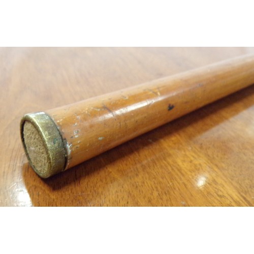 249 - Malacha walking cane with white metal pommel