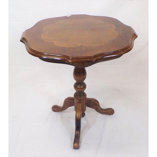 18 - Edwardian style inlaid lamp table on tripod