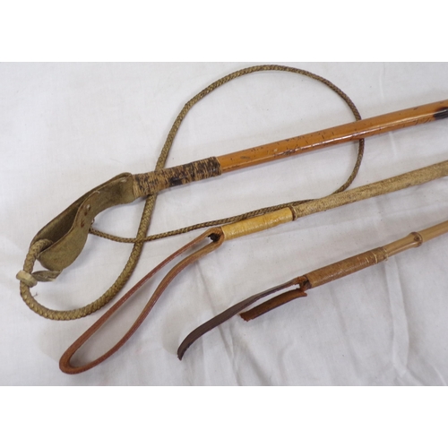 118 - Three riding crops with shaped handles