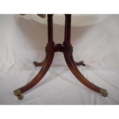 200 - Victorian inlaid mahogany square centre or library table with reeded borders, round corners, raised ... 