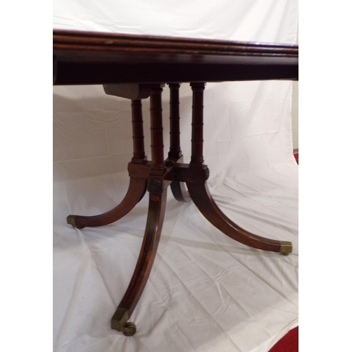 200 - Victorian inlaid mahogany square centre or library table with reeded borders, round corners, raised ... 