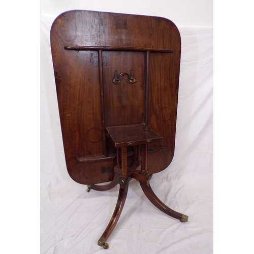 200 - Victorian inlaid mahogany square centre or library table with reeded borders, round corners, raised ... 