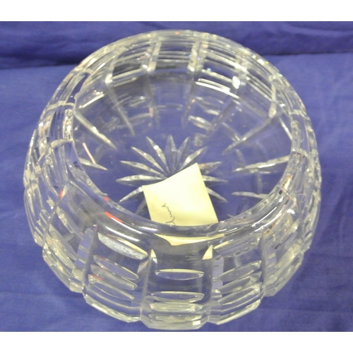 237 - Waterford Crystal round flower bowl with faceted decoration