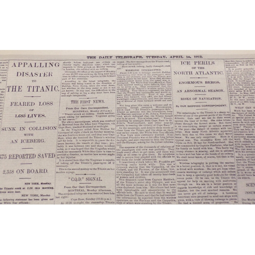 78 - Replica brass 'Titanic' ships bell and accompanying newspaper