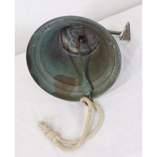 78 - Replica brass 'Titanic' ships bell and accompanying newspaper