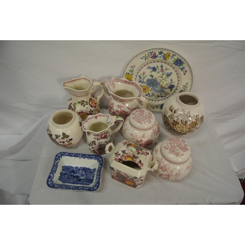 83 - Assorted lot of Masons Ironstone with floral decoration, etc