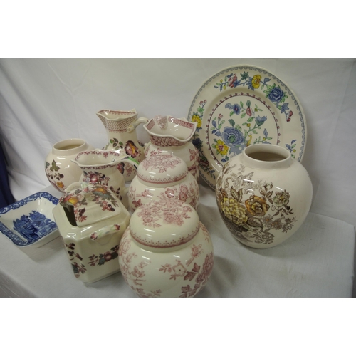 83 - Assorted lot of Masons Ironstone with floral decoration, etc