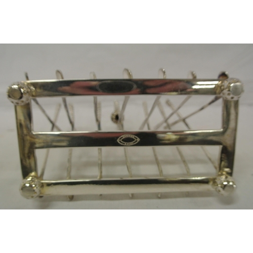 13 - Silver plated toast rack with golf club decoration