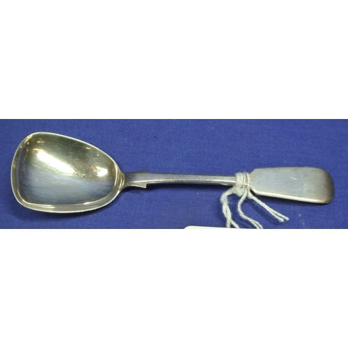 117 - Victorian Newcastle silver sugar spoon with fiddle pattern handle, by Thomas Sewell, 1875. 13.5cm